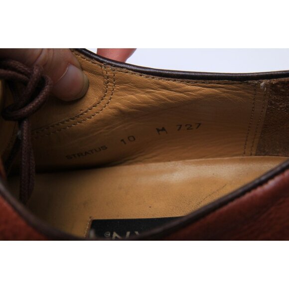 Mezlan Dress Shoes Oxfords Brown Leather Mens Lace Up 10 m - Picture 16 of 16